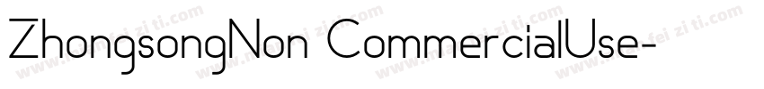 ZhongsongNon CommercialUse字体转换